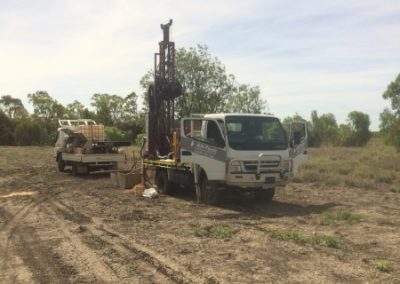 Emerald Flood Protection Scheme Boreholes Drilling with SPT NMLC in the paddock