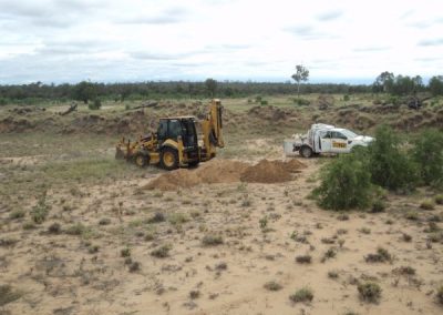 Emerald Flood Protection Scheme Test Pits at Borrow Pit