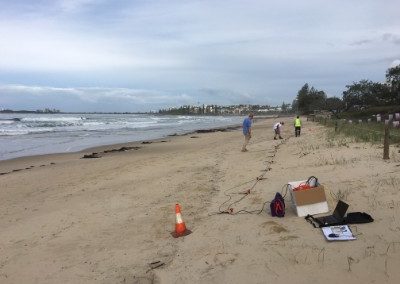 University of the Sunshine Coast (USC) – Cemented sand (coffee rock) seismic testing tidal zone