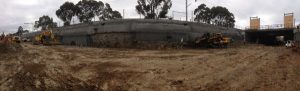 Level Crossing Removal Project St Albans Furlong Main Soil Nail Wall Construction Panoramic